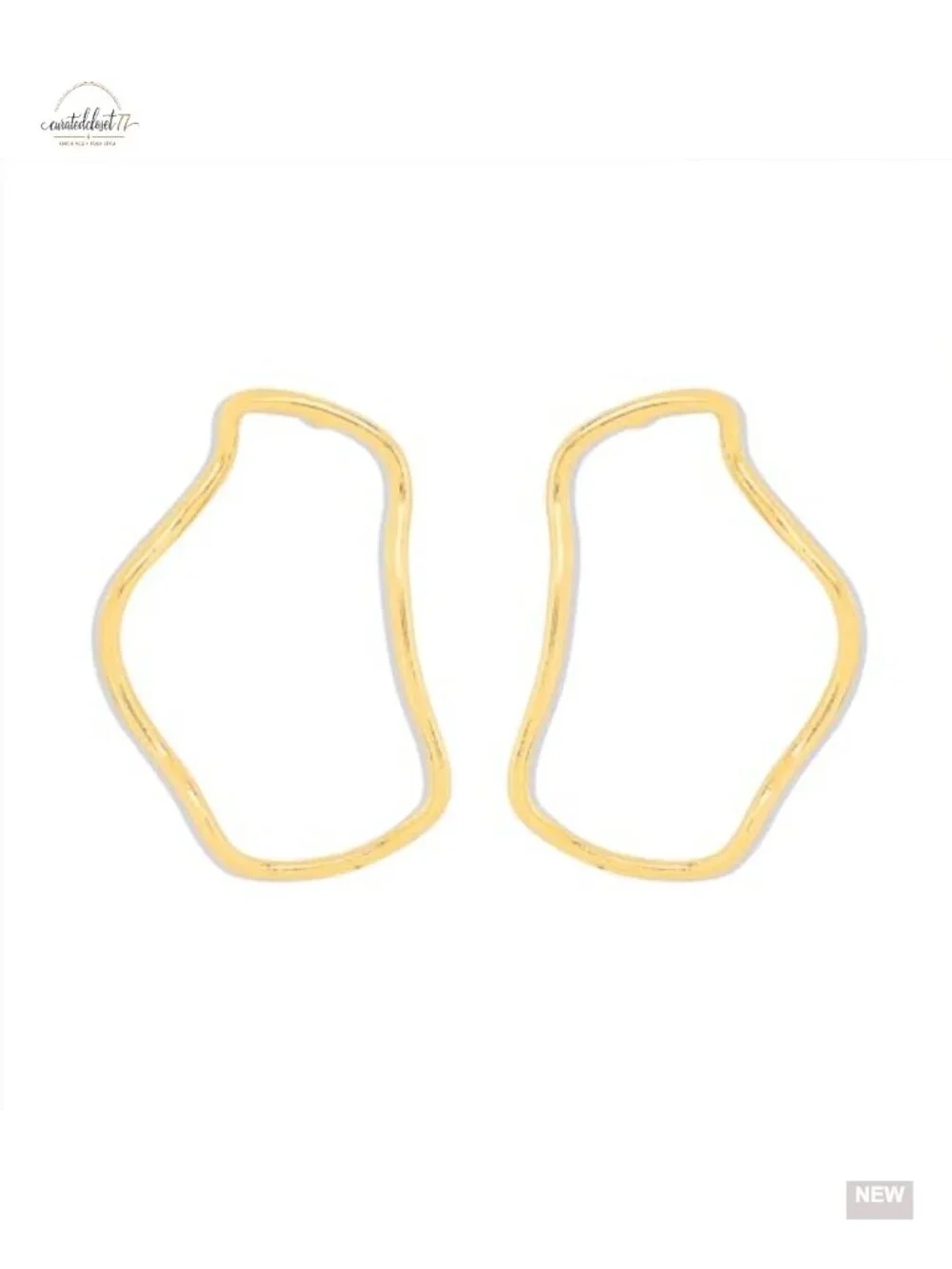 Exaggerated Large Irregular Dangle Geometric Metal Earrings Statement Hanging